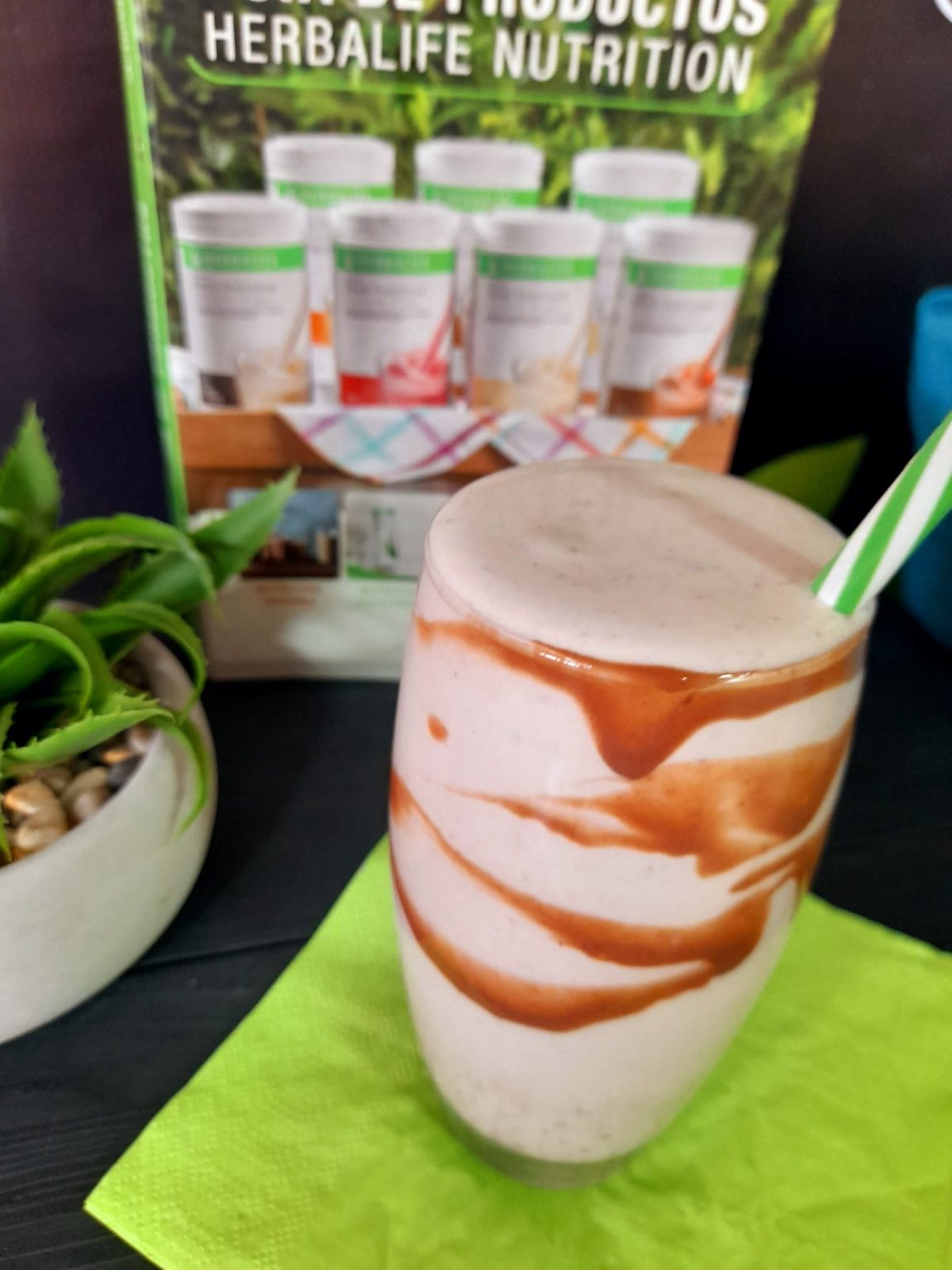 batido herbalife choco avellana