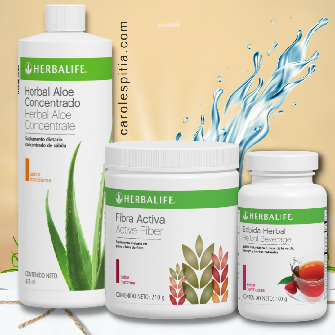 Kit Chupa Panza Herbalife Mezcla Détox Botella Reductora